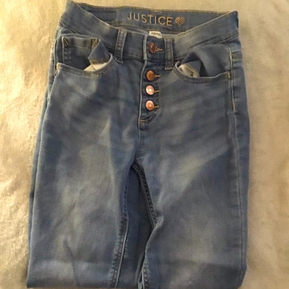 Justice denim skinny jeans.(jeggings)